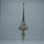 BALL LED BATTERY STAINED GLASS FINIAL 15"